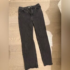 Wide leg black jeans